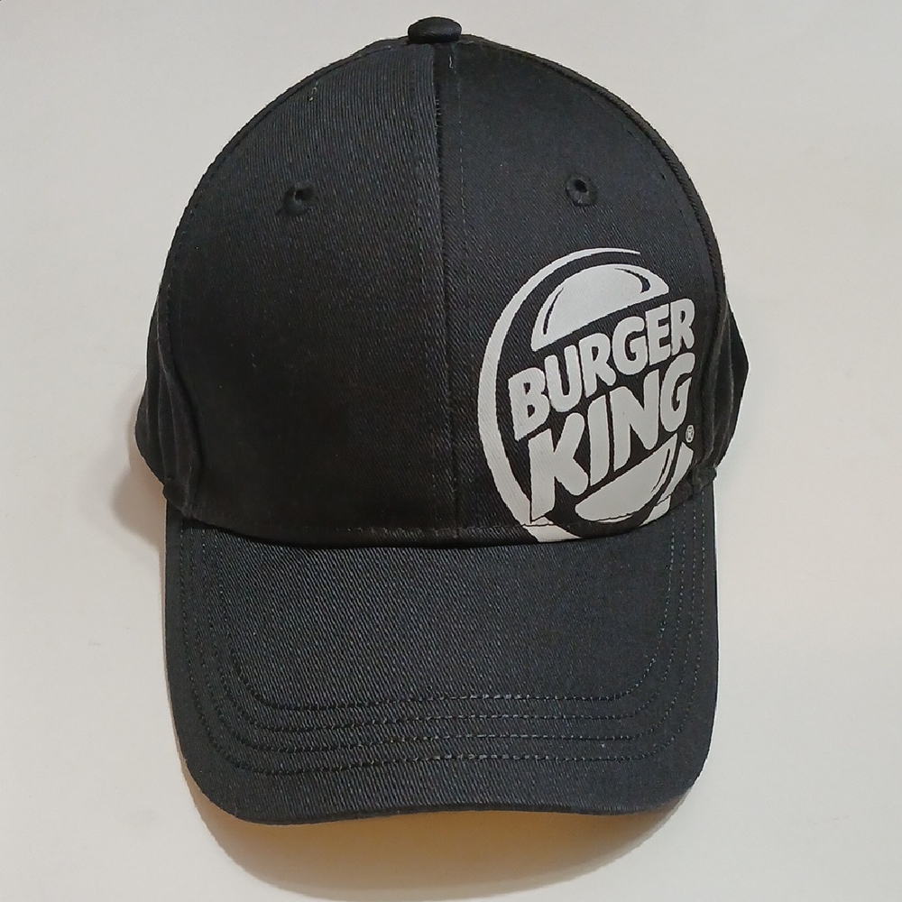 Burger King Black Adjustable Baseball Cap Fast Food Uniform